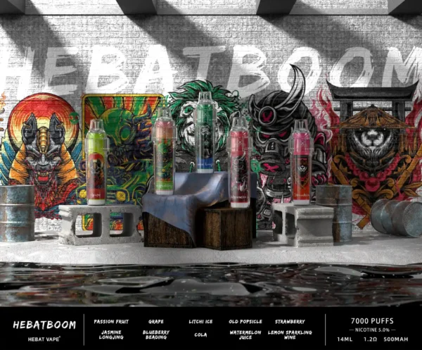 Hebat 喜貝 BOOM7000口拋棄式電子煙｜潮流爆發設計・高效續航配置・細膩霧化體驗