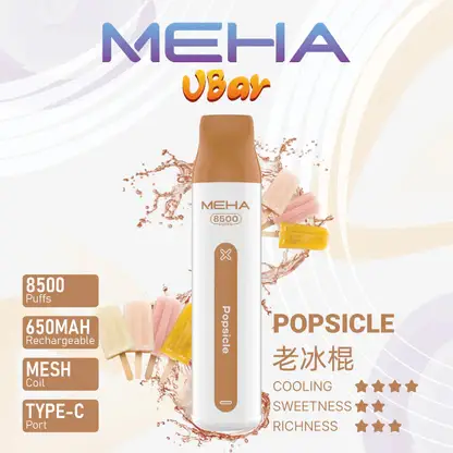 MEHA-8500口-VBar小白條-9.webp MEHA VBar 魅嗨小白條8500口拋棄式電子煙|極簡流線設計・高容量續航配置・細膩霧化體驗