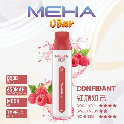 MEHA-8500口-VBar小白條.webp MEHA VBar 魅嗨小白條8500口拋棄式電子煙|極簡流線設計・高容量續航配置・細膩霧化體驗