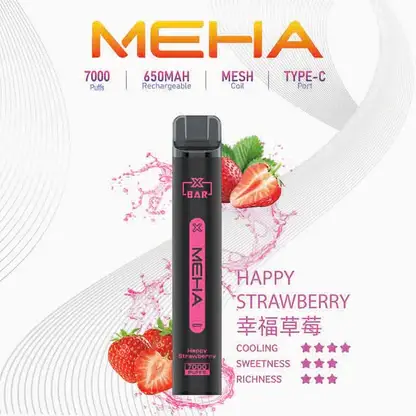 MEHA-XBAR-拋棄式-7000口小黑條-6.webp MEHA XBAR 魅嗨小黑條7000口拋棄式電子煙|極簡黑潮設計・高容量續航配置・細膩霧化體驗
