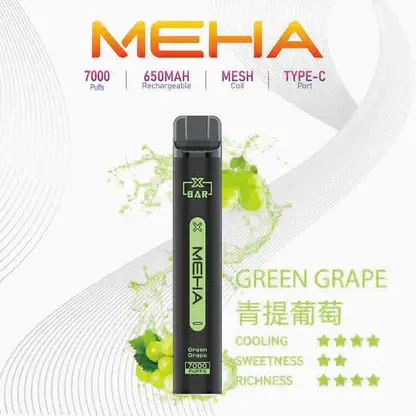MEHA-XBAR-拋棄式-7000口小黑條-7.webp MEHA XBAR 魅嗨小黑條7000口拋棄式電子煙|極簡黑潮設計・高容量續航配置・細膩霧化體驗