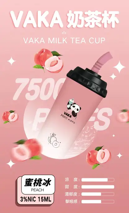 VAKA 奶茶杯7500口拋棄式電子煙｜創意杯型設計・高容量續航配置・細膩霧化體驗