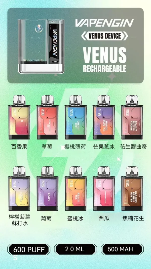 VAPENGIN VENUS 金星拋棄式換彈套裝｜星際流線設計・商務質感機身・升級換彈體驗【加購130贈主機+電池】超值福利