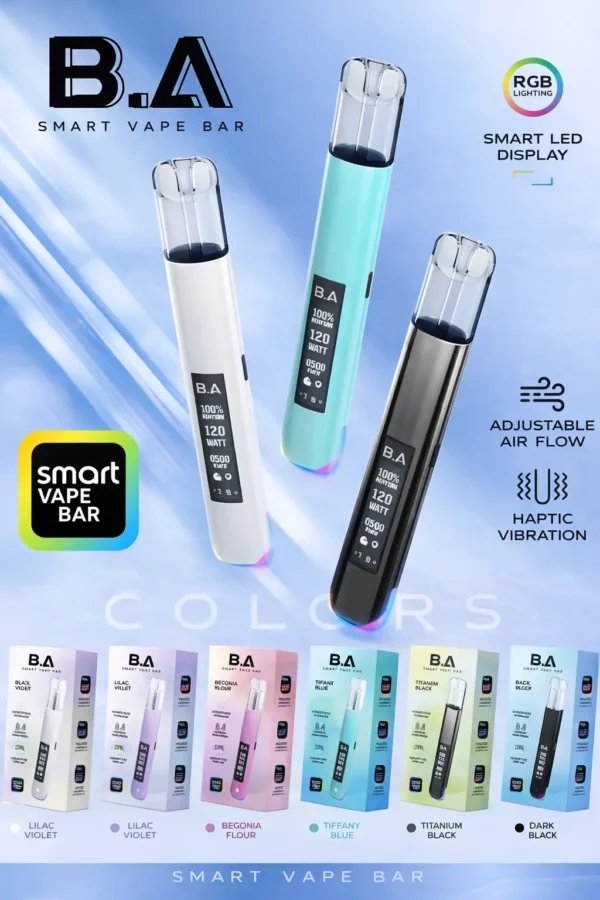 ba詳情頁照片.webp B.A Smart Vape Bar 一代通用主機|智能科技設計・精工質感機身・一代煙彈完美搭配