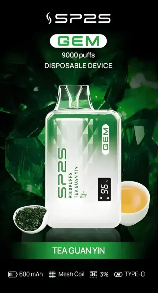 SP2S 思博瑞 GEM 9000口拋棄式電子煙｜寶石質感設計・高容量續航配置・旗艦級霧化體驗